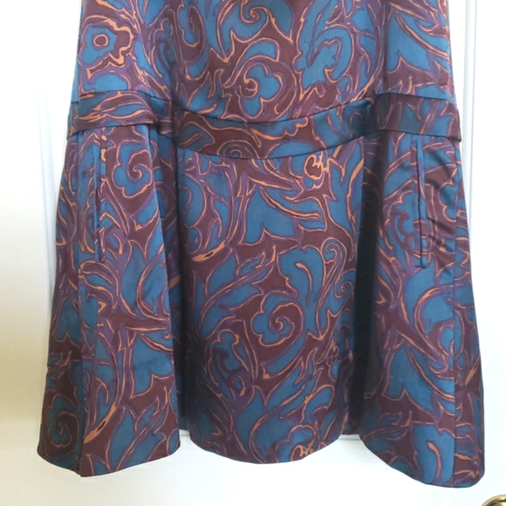 MARC by MARC JACOBS Silk Dress Cutout Back Jewel-Tone Paisley SIZE MEDIUM - Picture 10 of 15